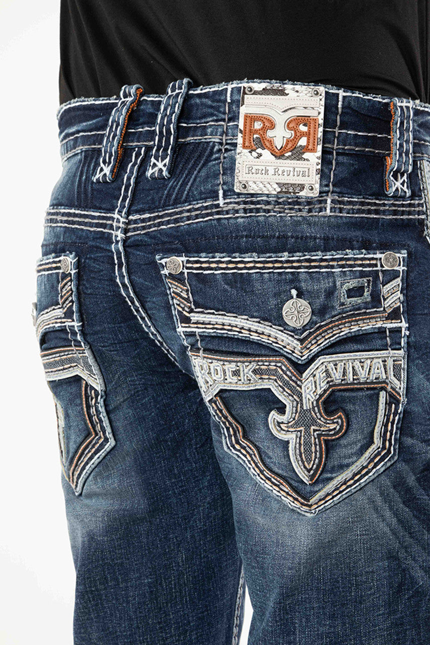 Rock Revival Oscar Straight Jeans Sz popular 42/30 1/2