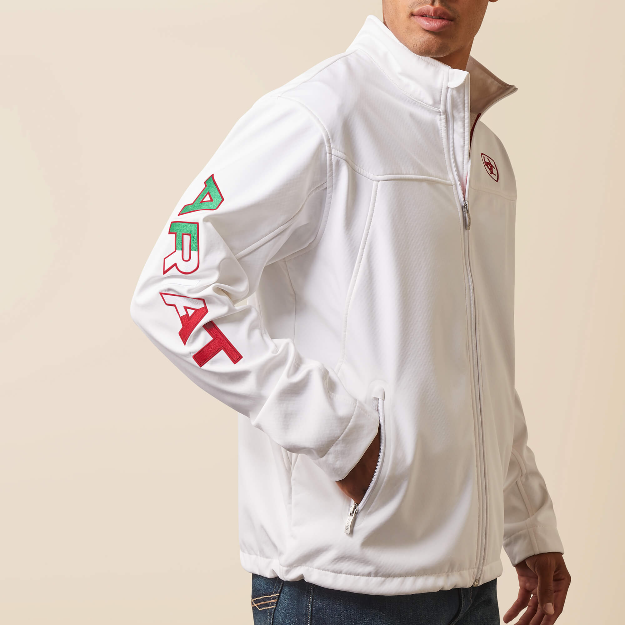 Ariat Team Softshell Mexico Jacket White Plaza Del Calzado