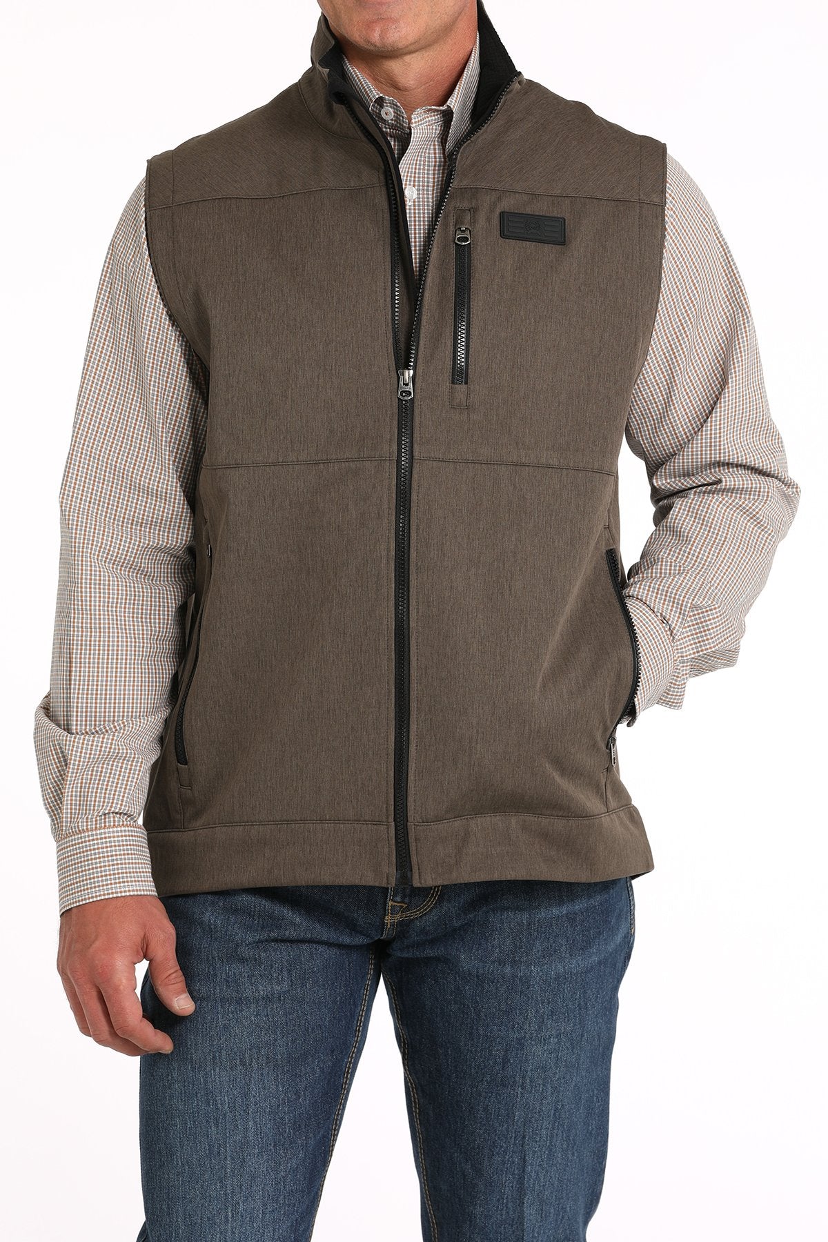 Cinch Men's Softshell Vest - Brown