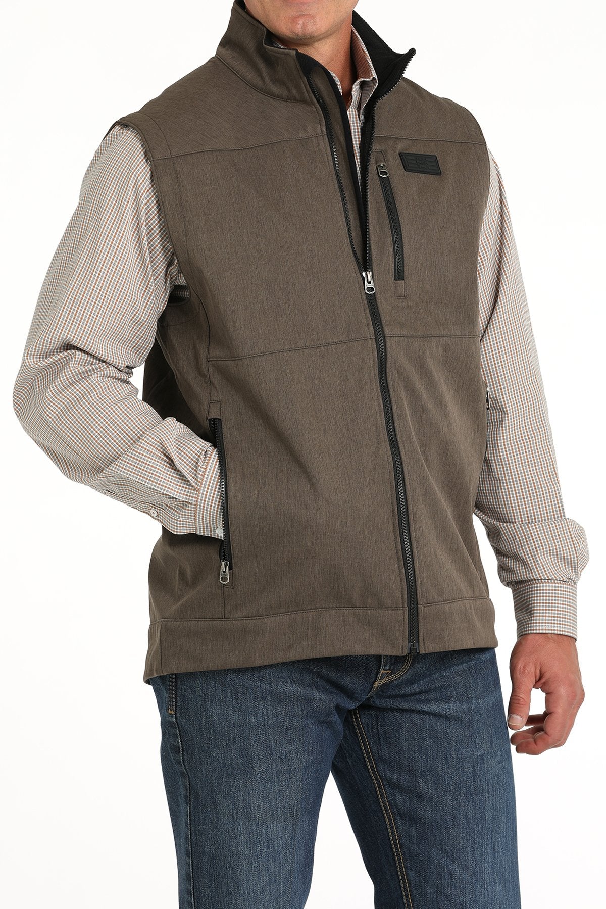 Cinch Men's Softshell Vest - Brown