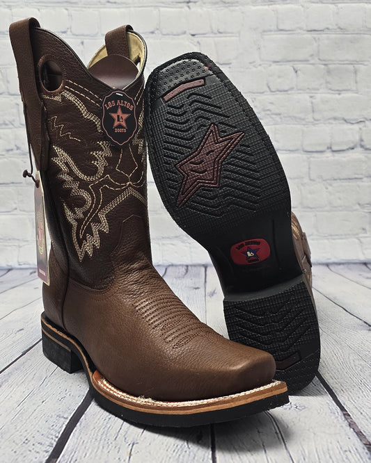 Los Altos Boots Rodeo Toe Brown